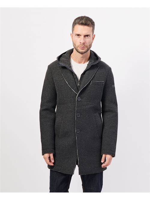 Manteau homme Yes Zee en laine mélangée YES ZEE | O827-QK000835